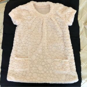 Plush fur cream babydoll